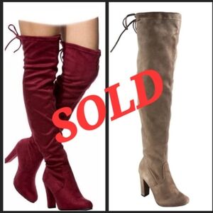 *SOLD* Top Moda Women's Taupe Knee-High Boots Size 7.5 NWOT